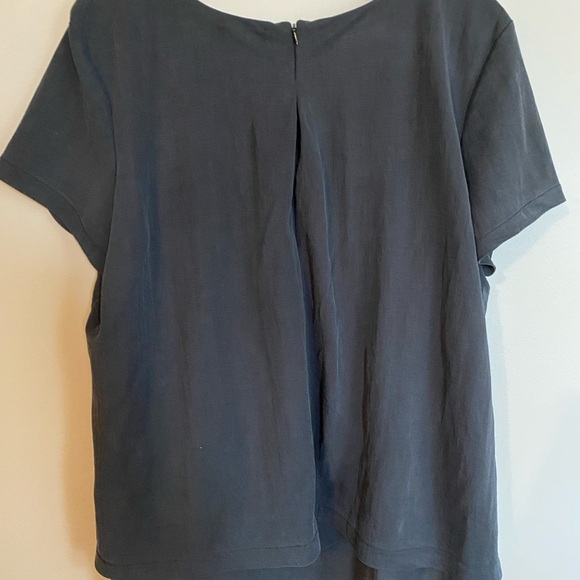Reiss Wool & Cotton Blend Layered High Low Top Size M - Picture 7 of 11
